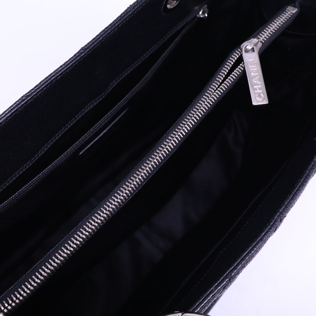 Grand Shopping Tote Quilted Caviar B20889