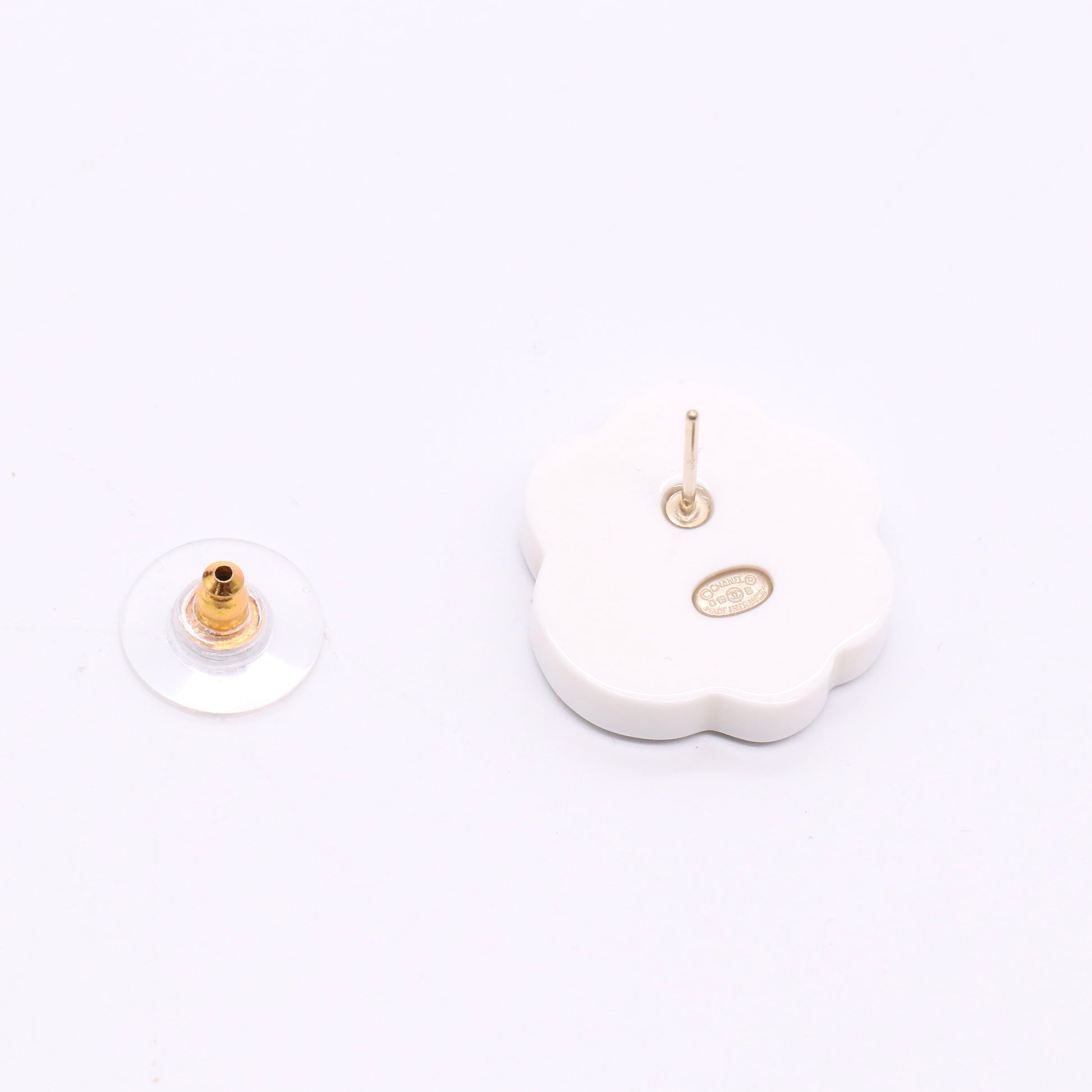 Earrings Camelia Gold Tone Twins