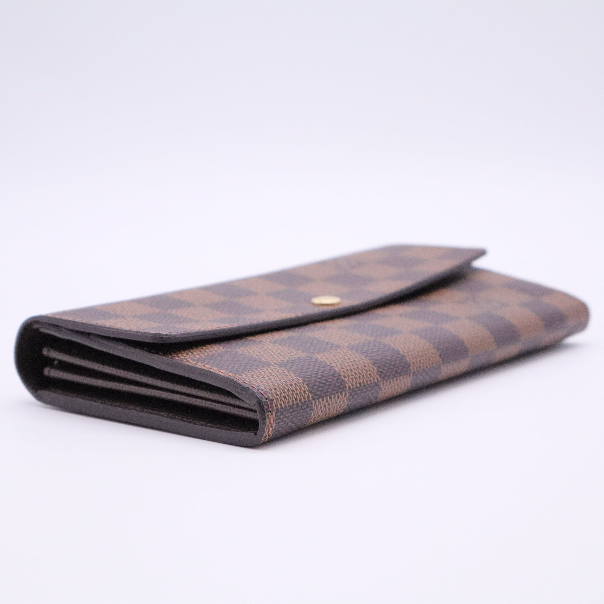 Damier Ebene Pattern Coated Canvas Alexandra Wallet