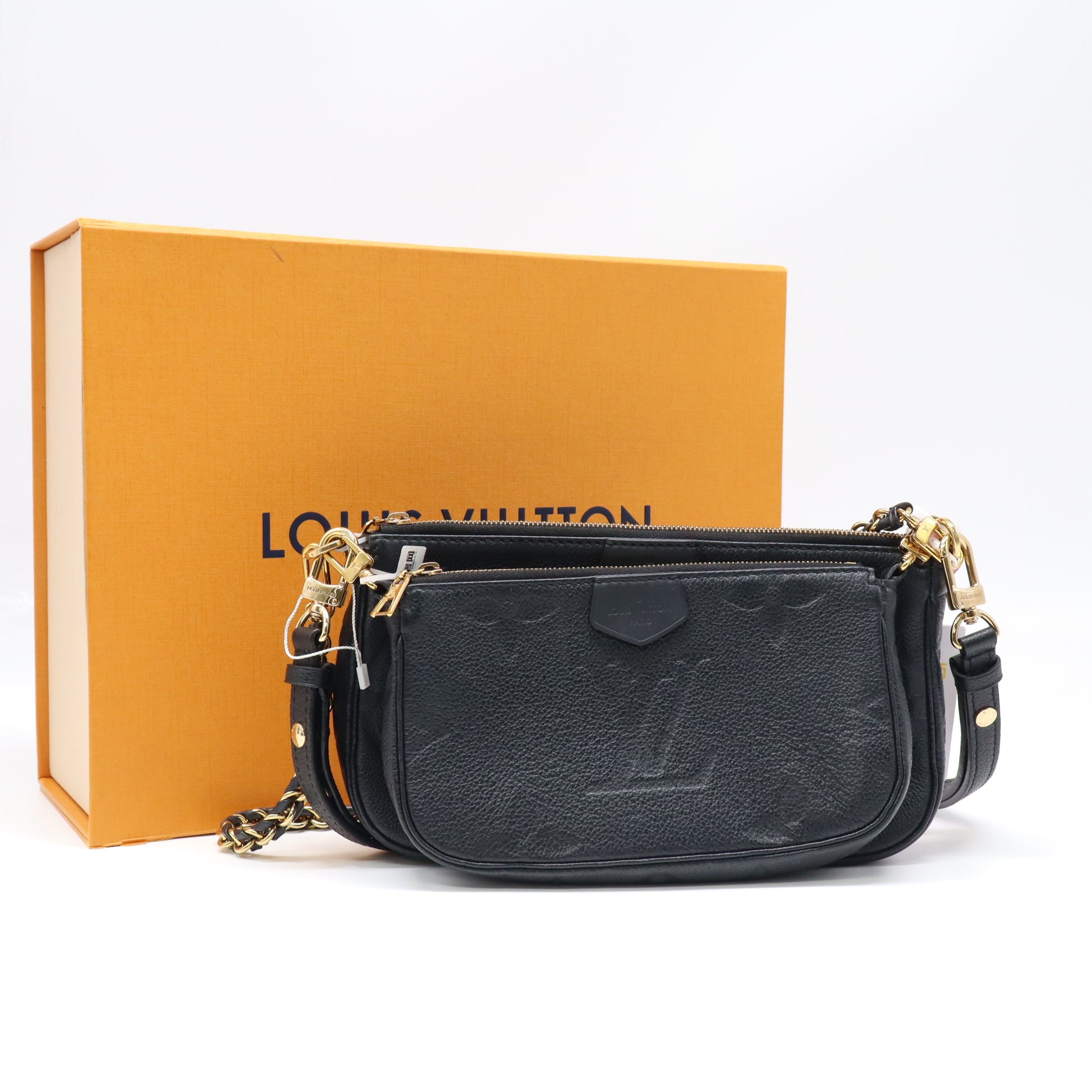 Louis Vuitton Empreinte Monogram Giant Multi Pochette Accessories Black Twins LDJ4322