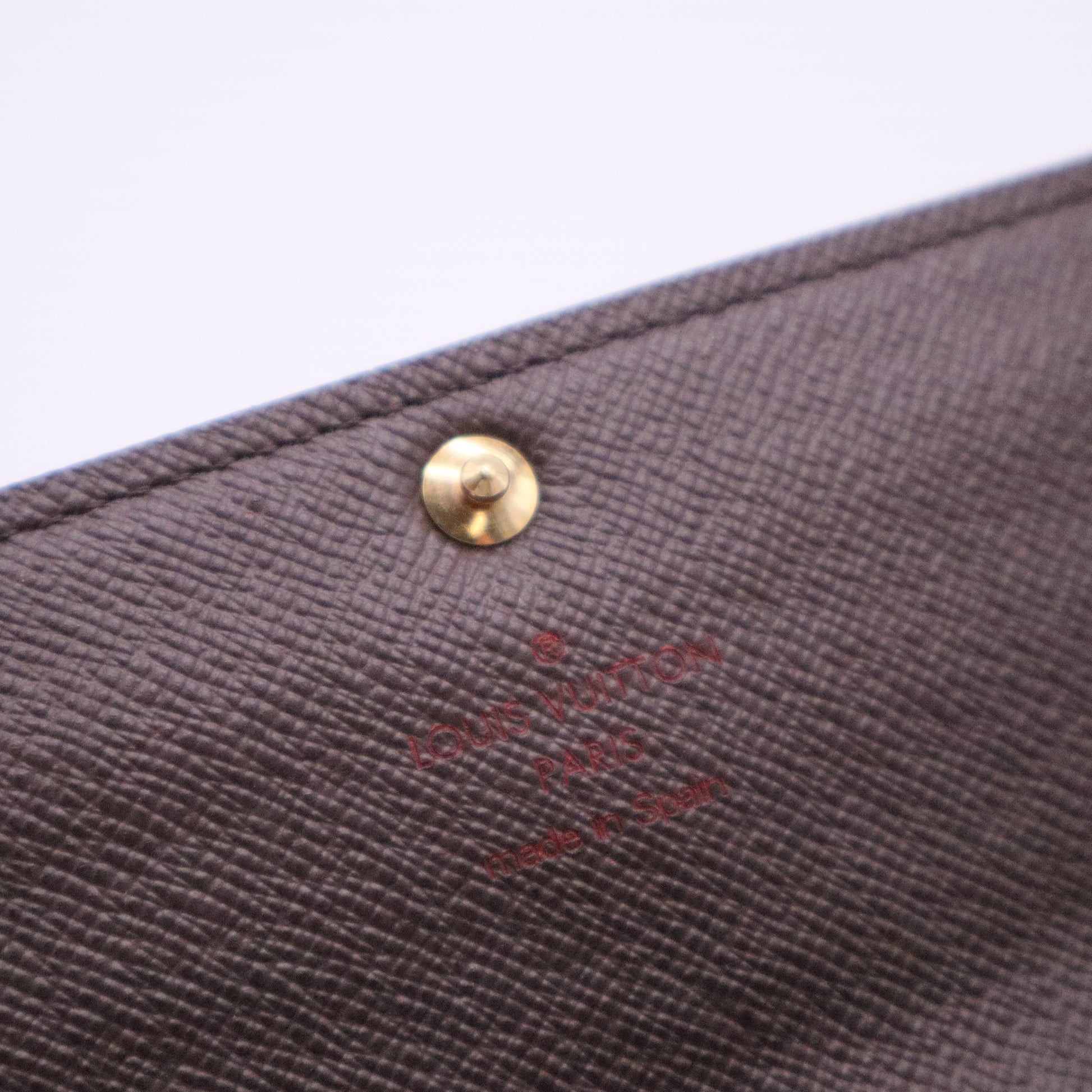 Damier Ebene Pattern Coated Canvas Alexandra Wallet