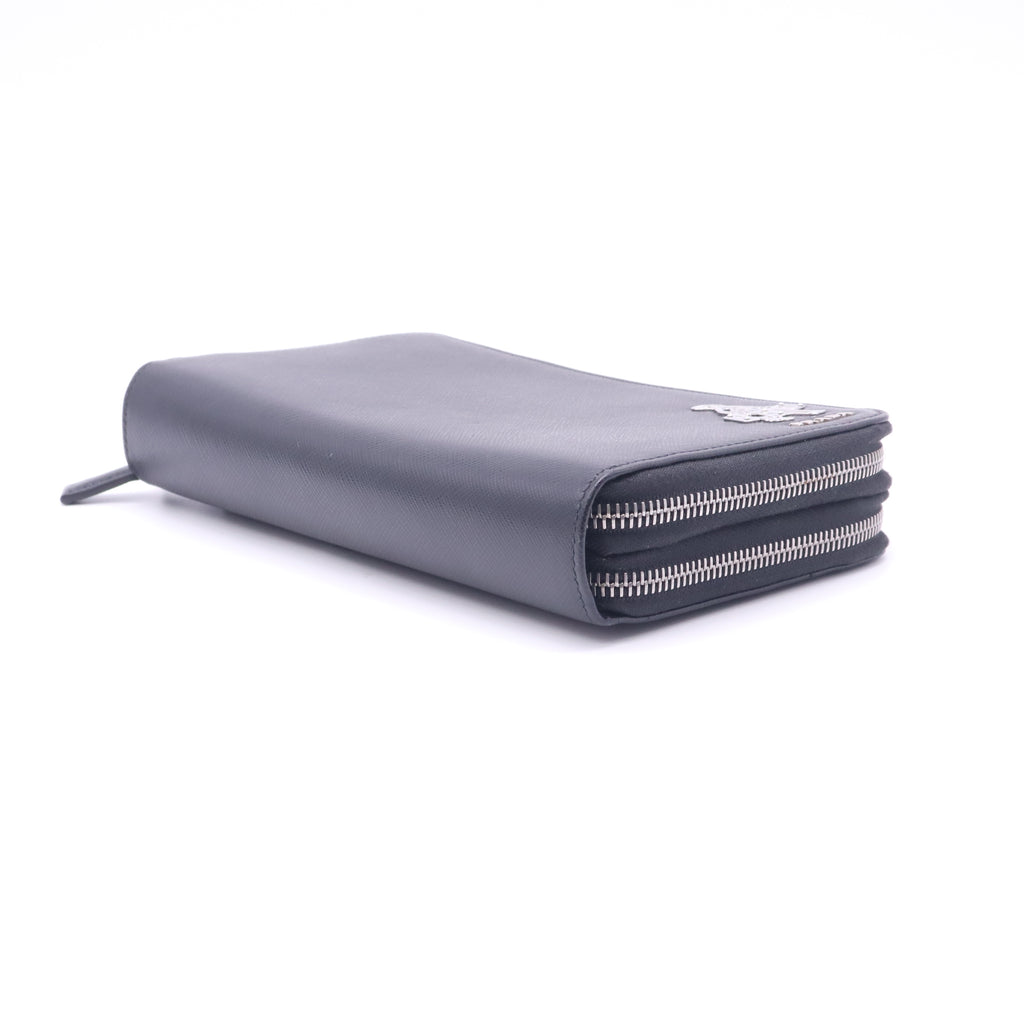 Prada Saffiano Travel Porter Zip-Around Long Wallet Organizer W22675