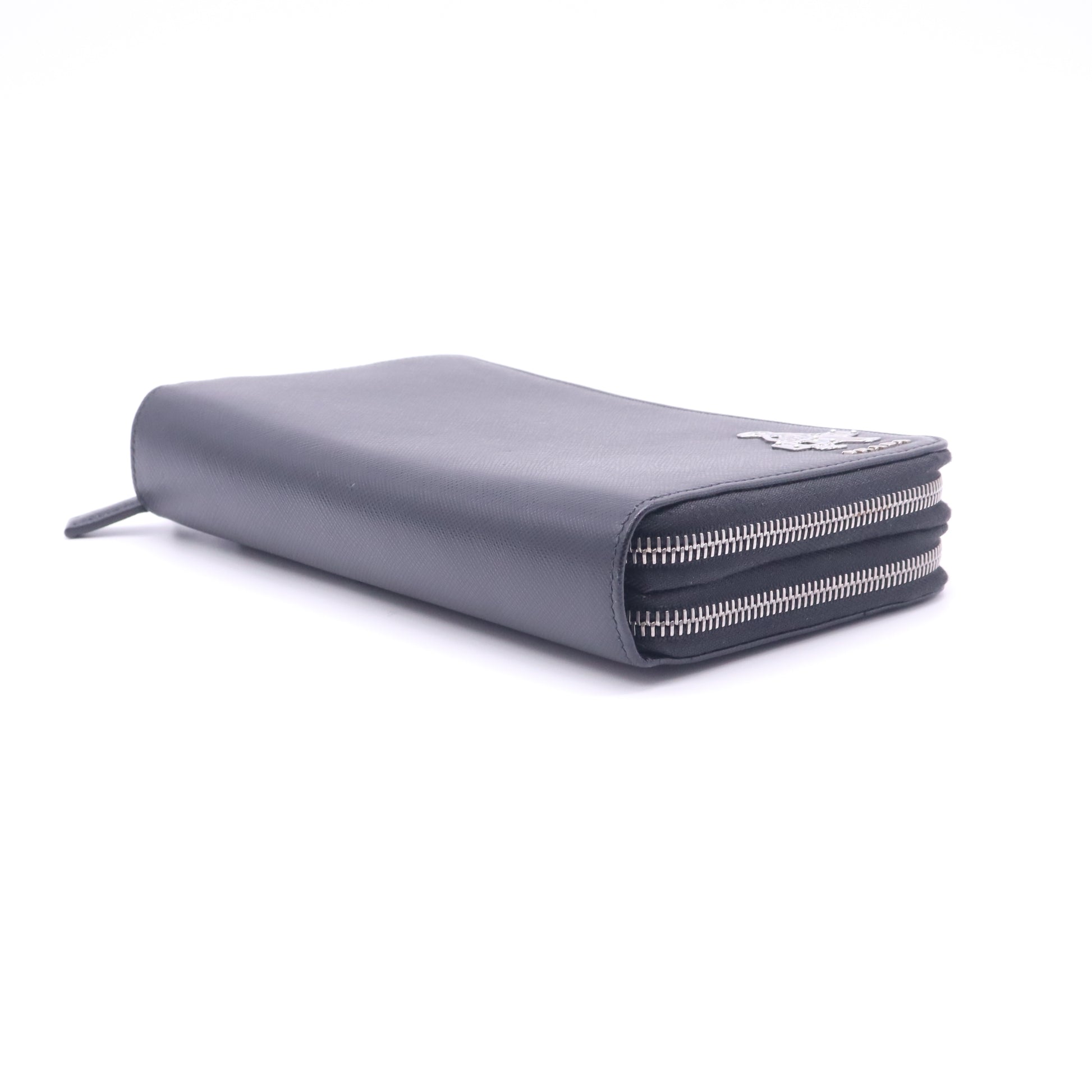 Prada Saffiano Travel Porter Zip-Around Long Wallet Organizer W22675