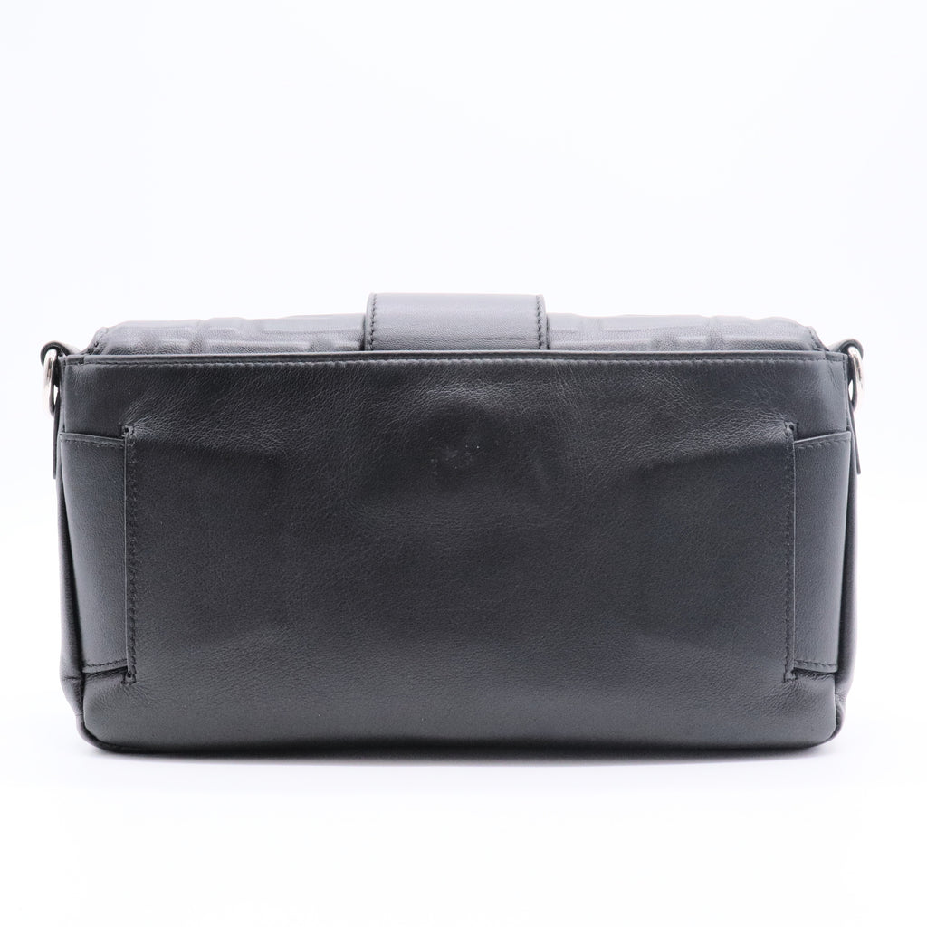Nappa FF 1974 Embossed Belt Baguette Bag Black