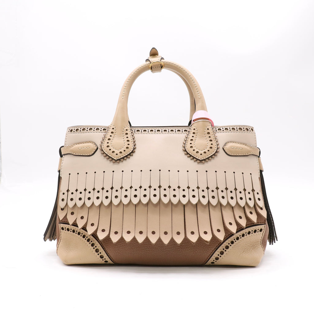 Brogue Banner Tote Fringed Leather Small Twins LDJ4996