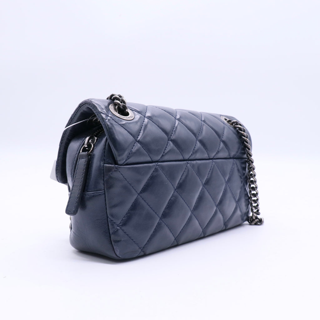 Duo Color Flap Bag Quilted Aged Calfskin Medium TWINS LDJ3649