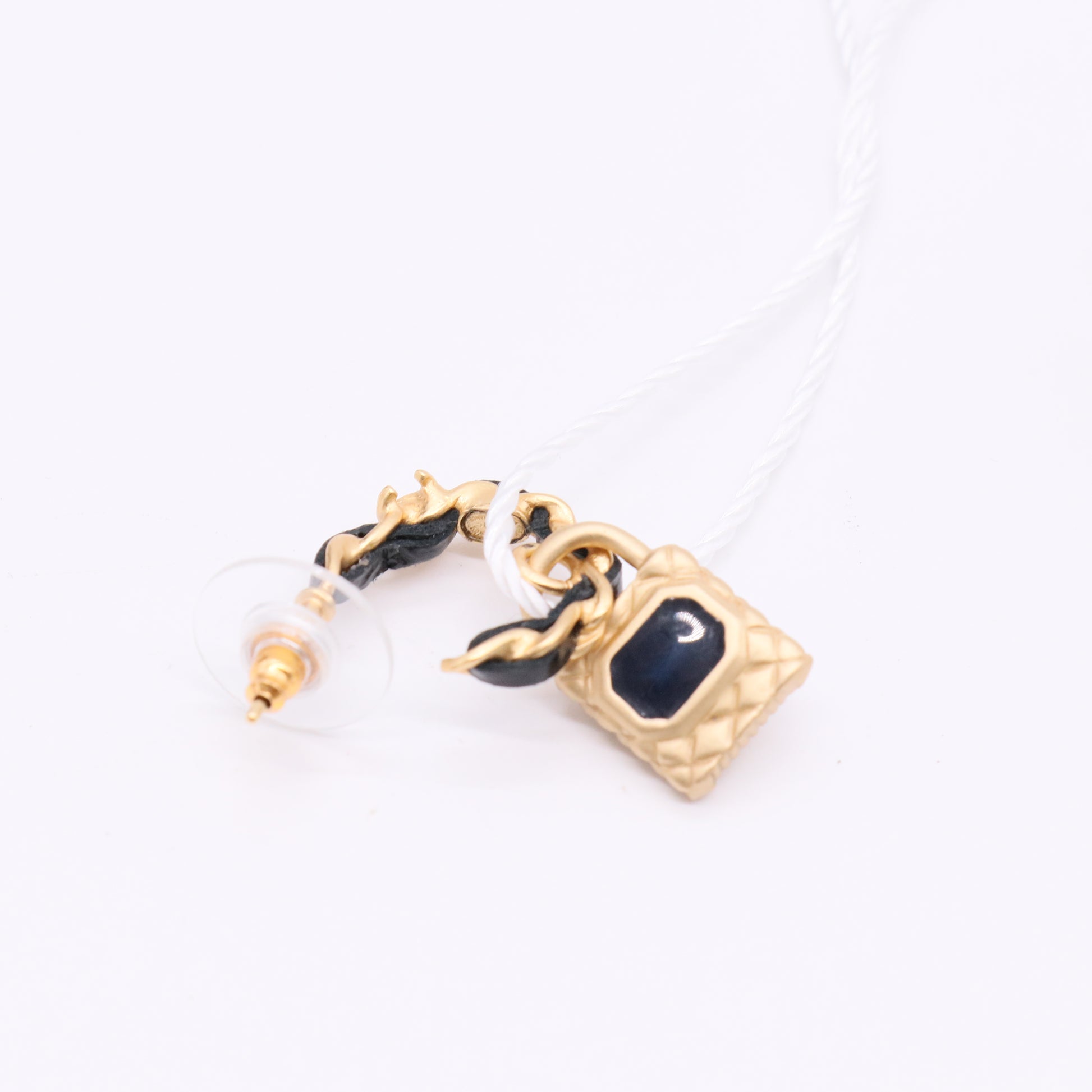 CC Padlock Earrings Resin with Metal Hoops Twins