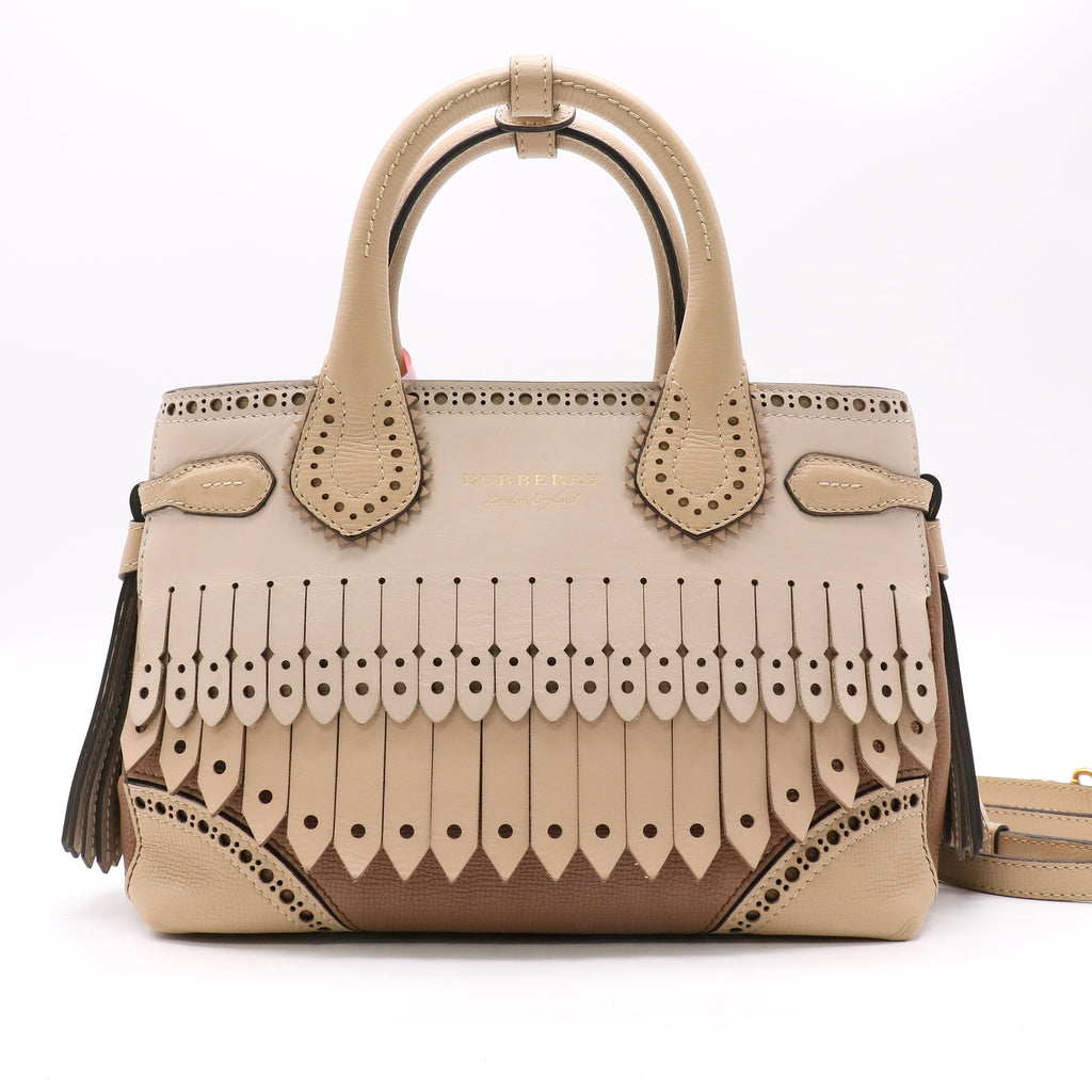 Brogue Banner Tote Fringed Leather Small Twins LDJ4996