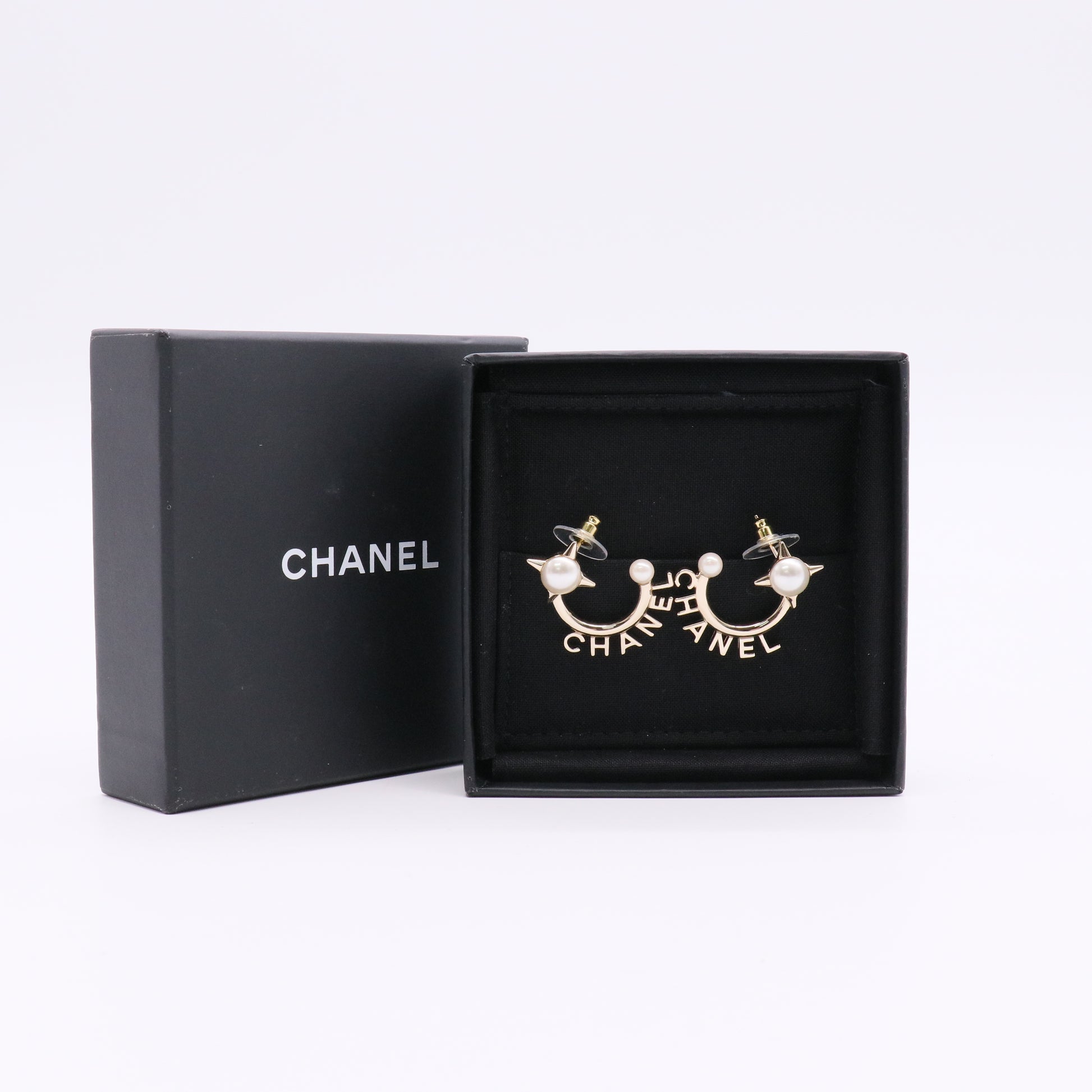 2022 Strass & Faux Pearl CC Drop Earrings Twins