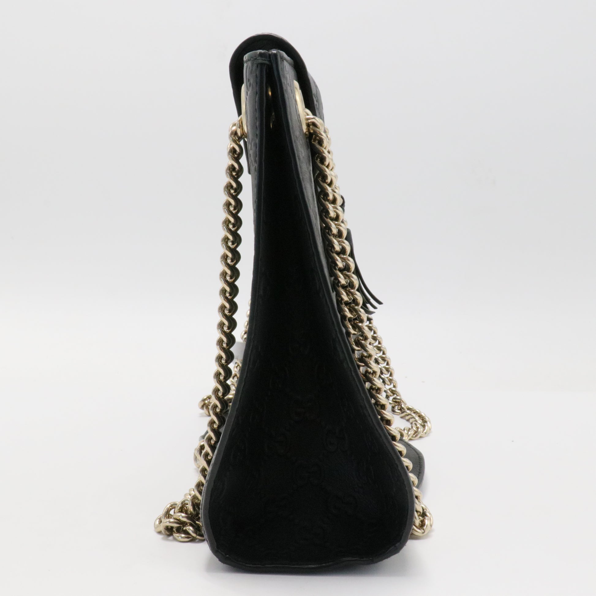 Emily Chain Flap Bag Guccissima Leather