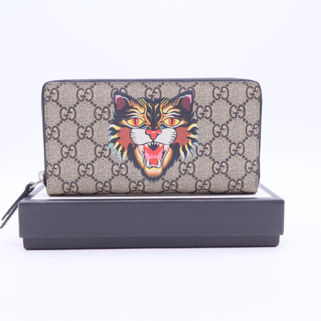 Zip Around Wallet Printed GG Coated Canvas W20345