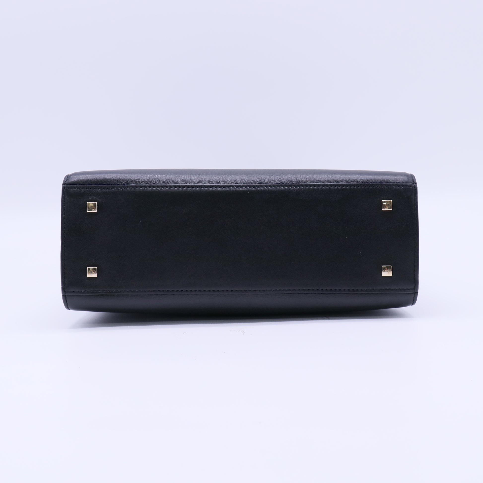 Calfskin MM Tempete Satchel Black B22193