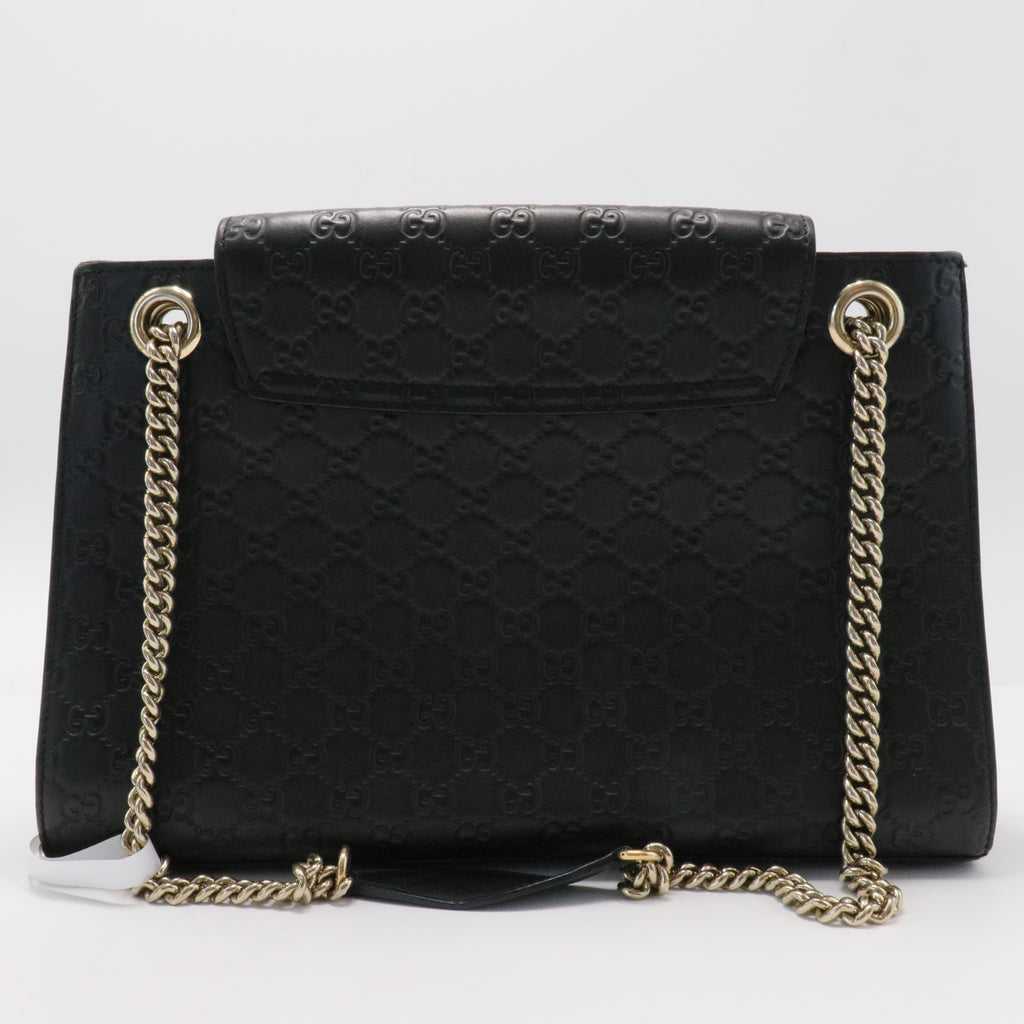 Emily Chain Flap Bag Guccissima Leather