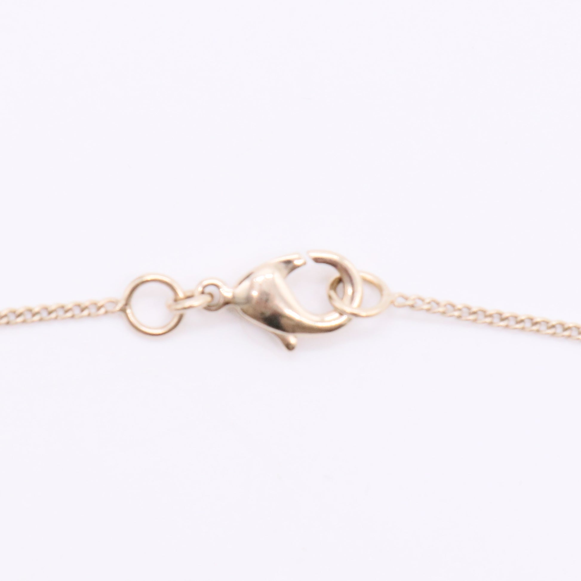 CC Long Pendant Necklace Crystal Embellished Metal Twins