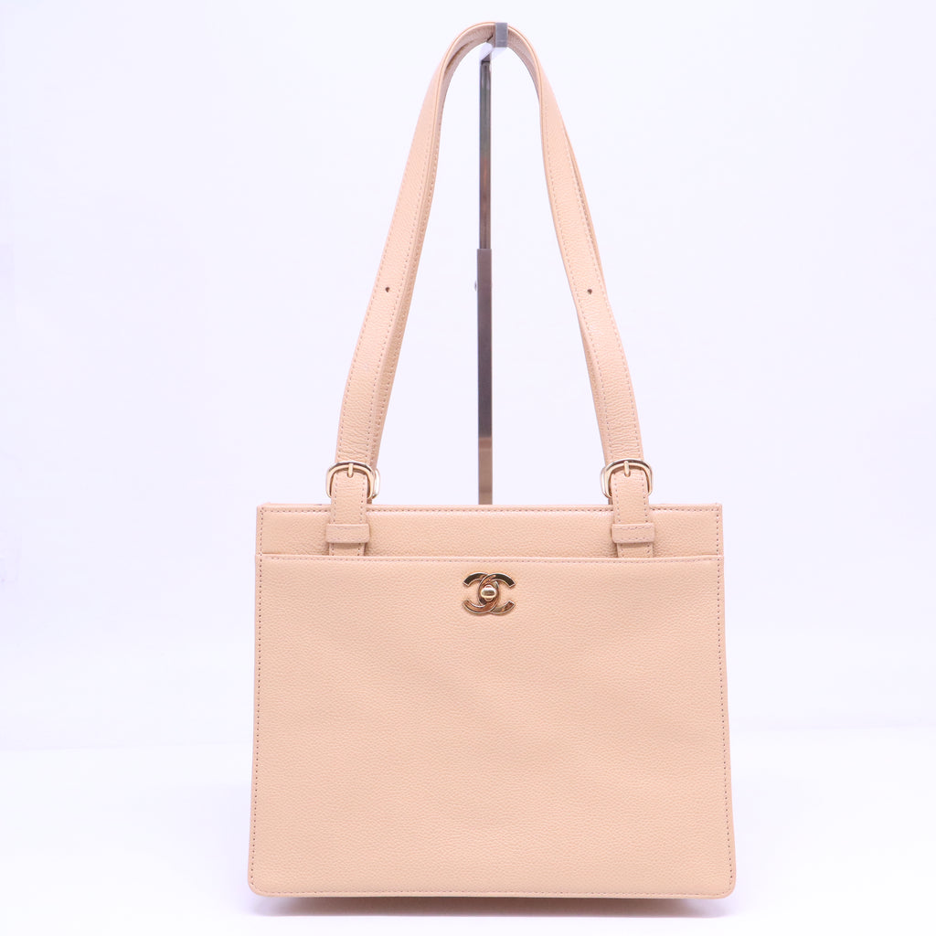 Vintage CC Lock Pocket Tote Caviar B21085