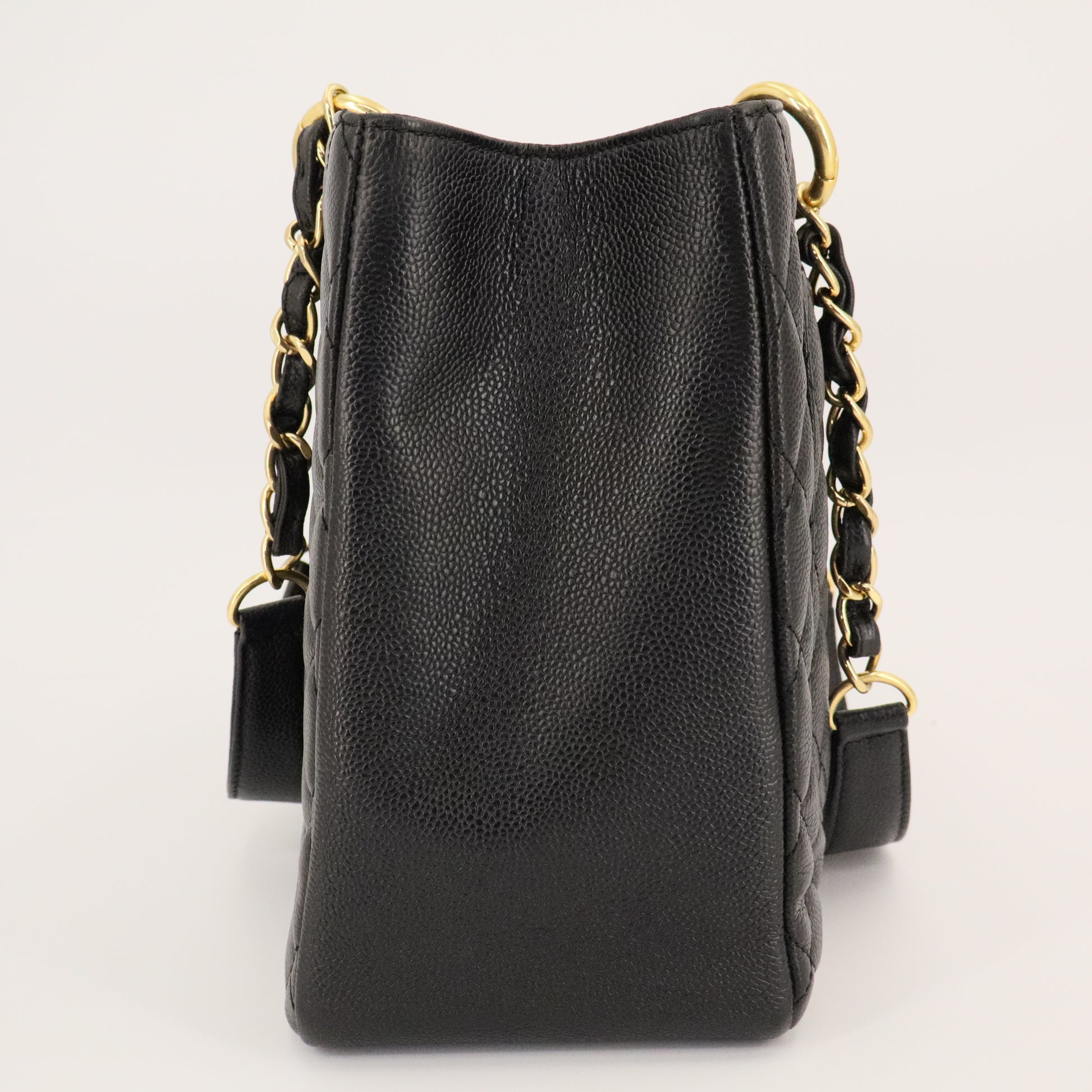 Grand Shopping Tote Quilted Caviar