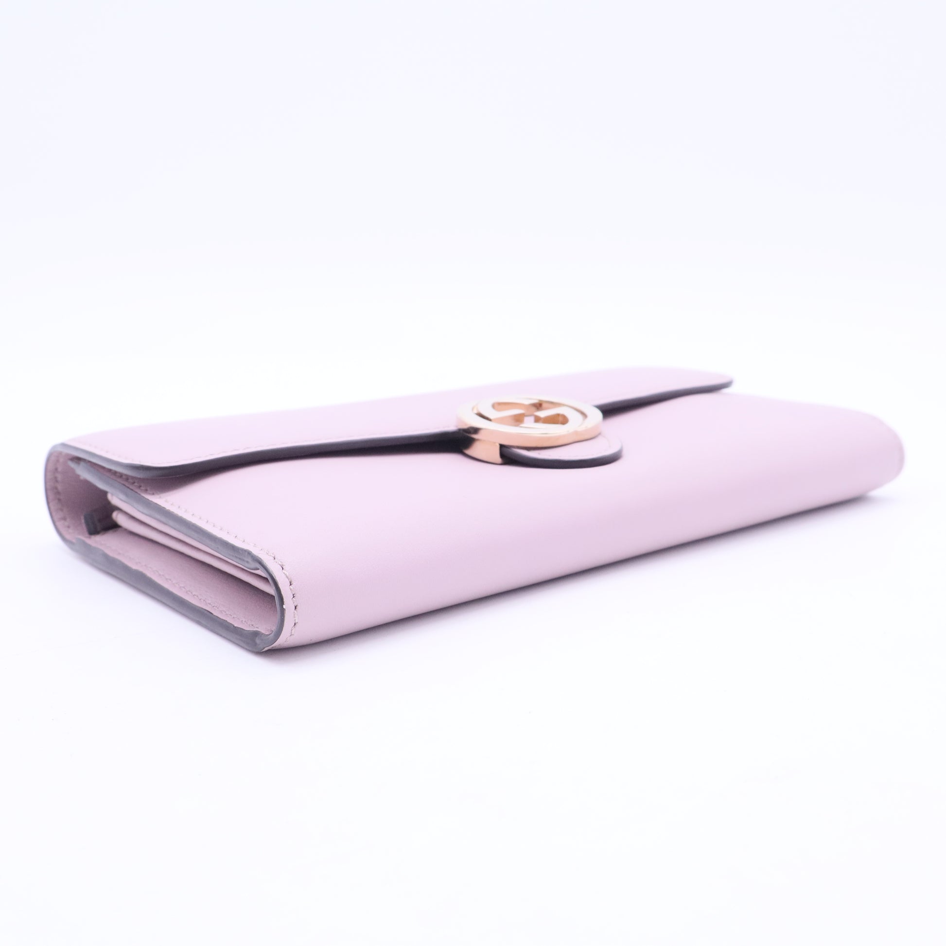 Gucci purple leather long wallet