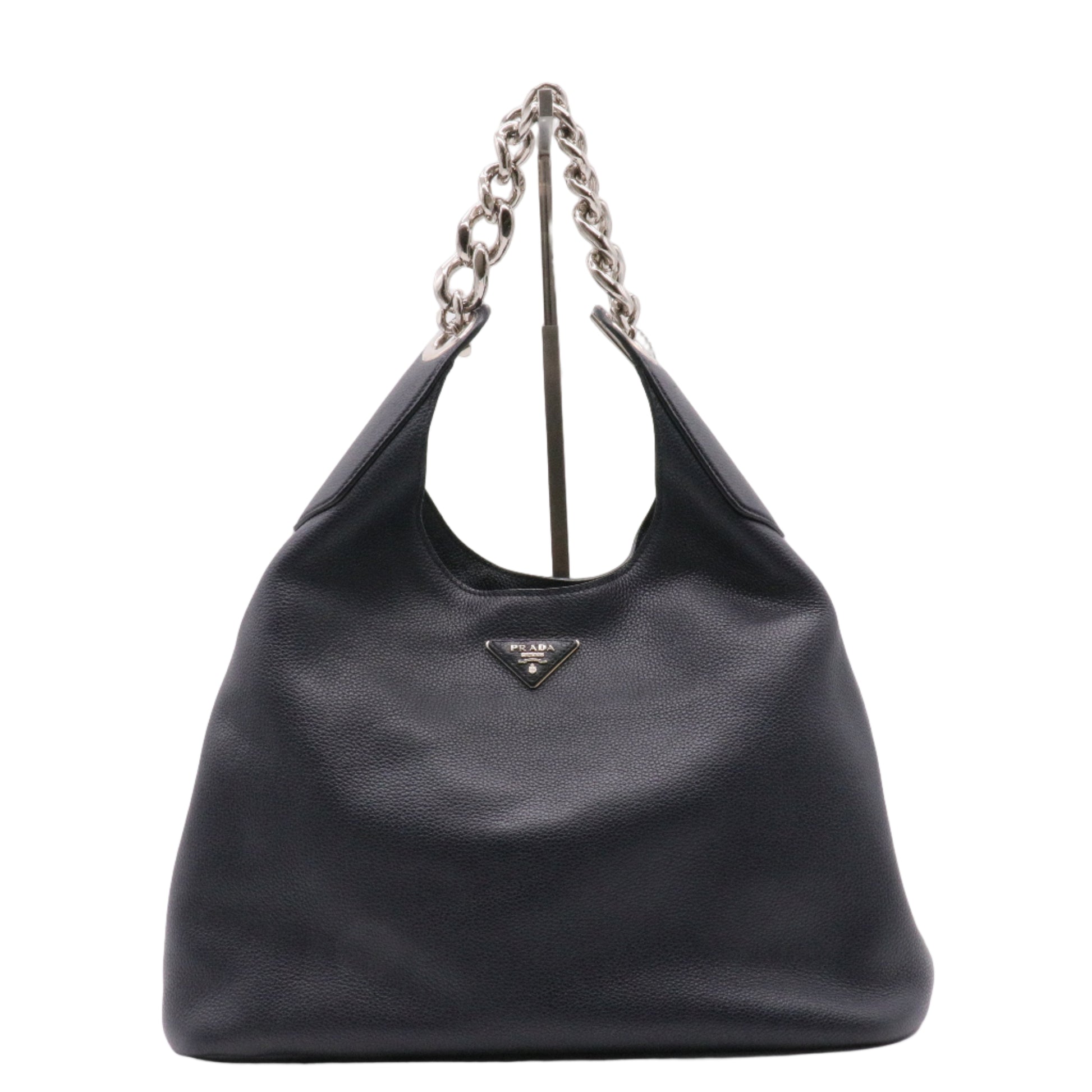 Vitello Daino Chain Hobo Nero Black twins