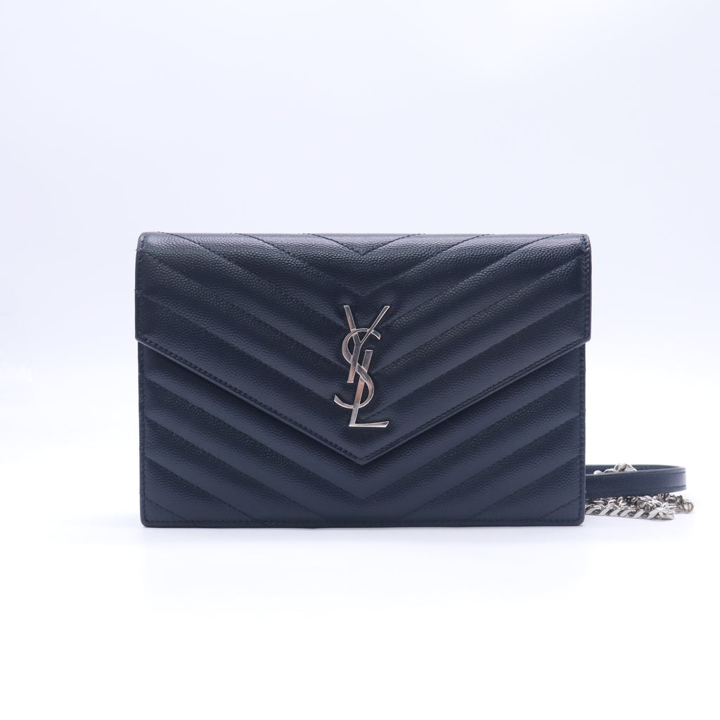 Saint Laurent (YSL) Cassandre Envelope Chain Wallet B24014