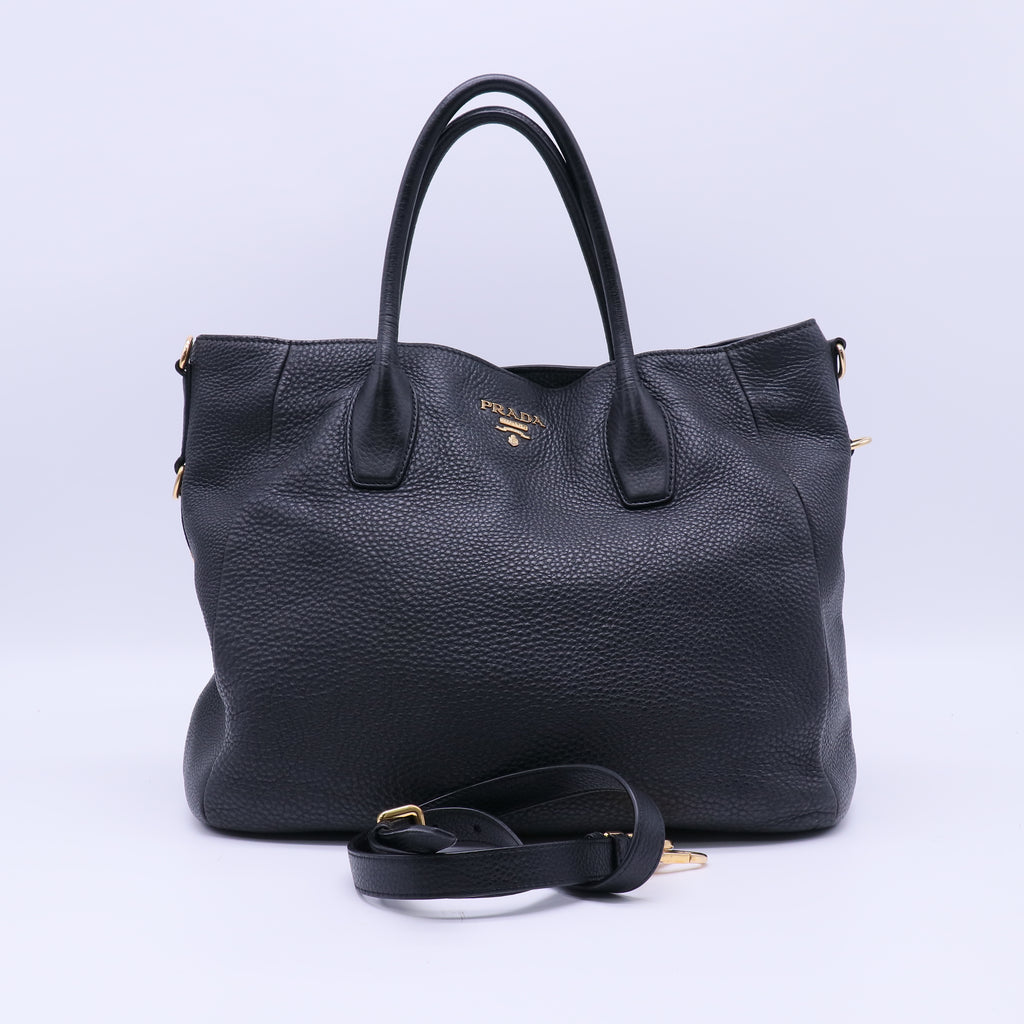 Prada Vitello Daino Shoulder Tote Bag B22113