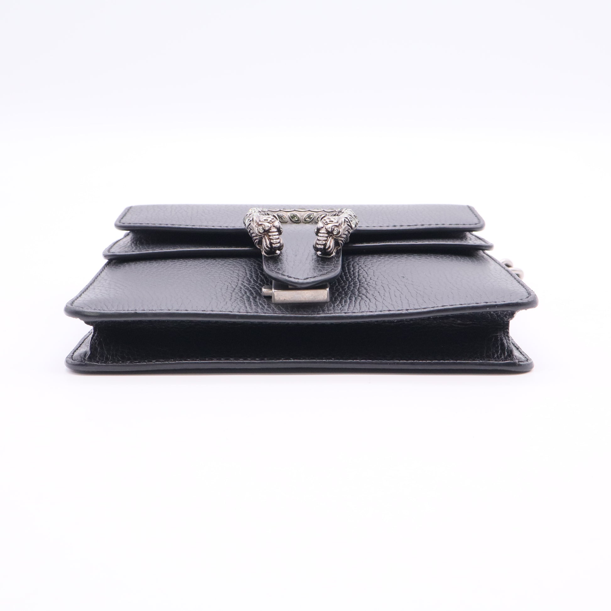 Dionysus Small Black Leather Bag Twins LDJ3033