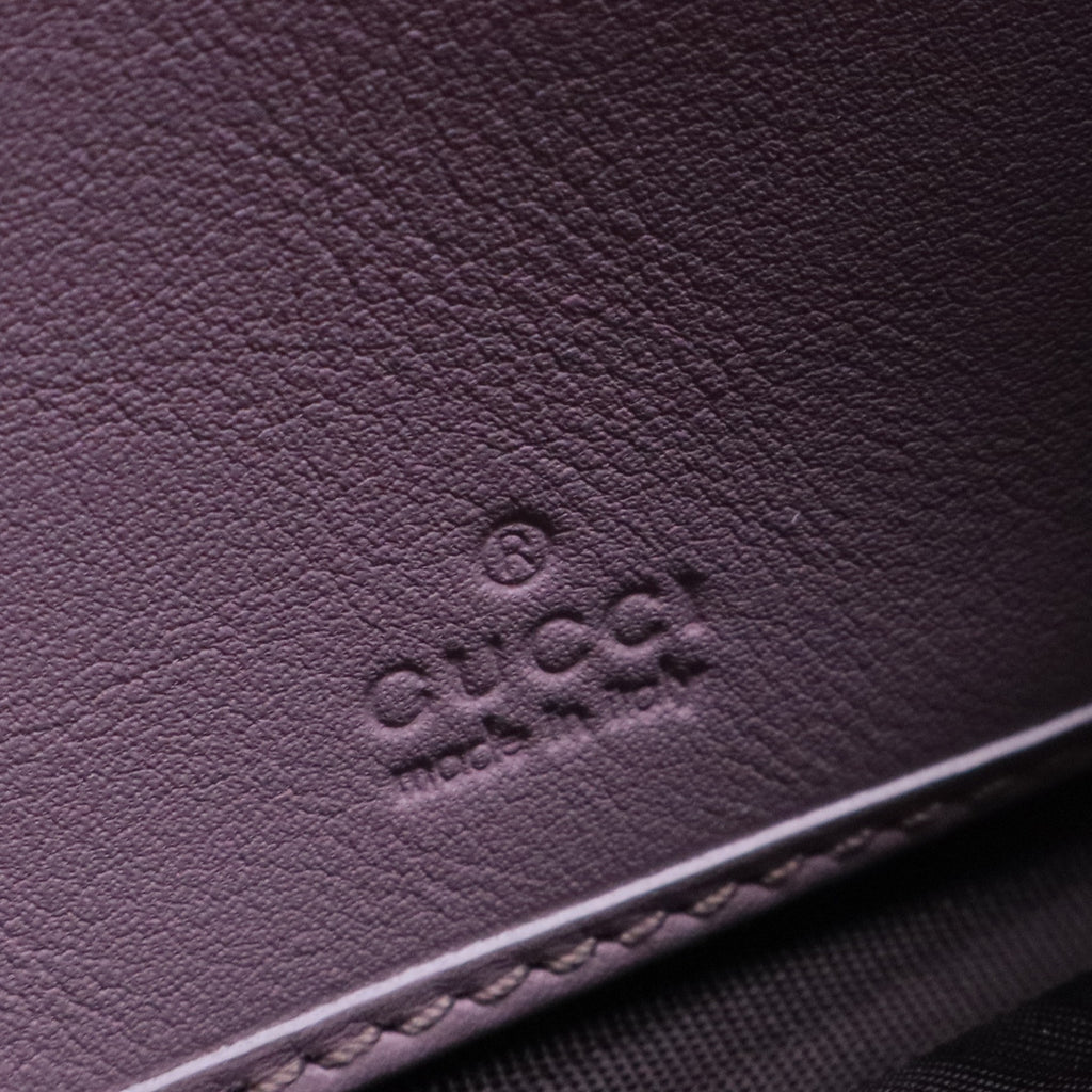 Gucci purple leather long wallet