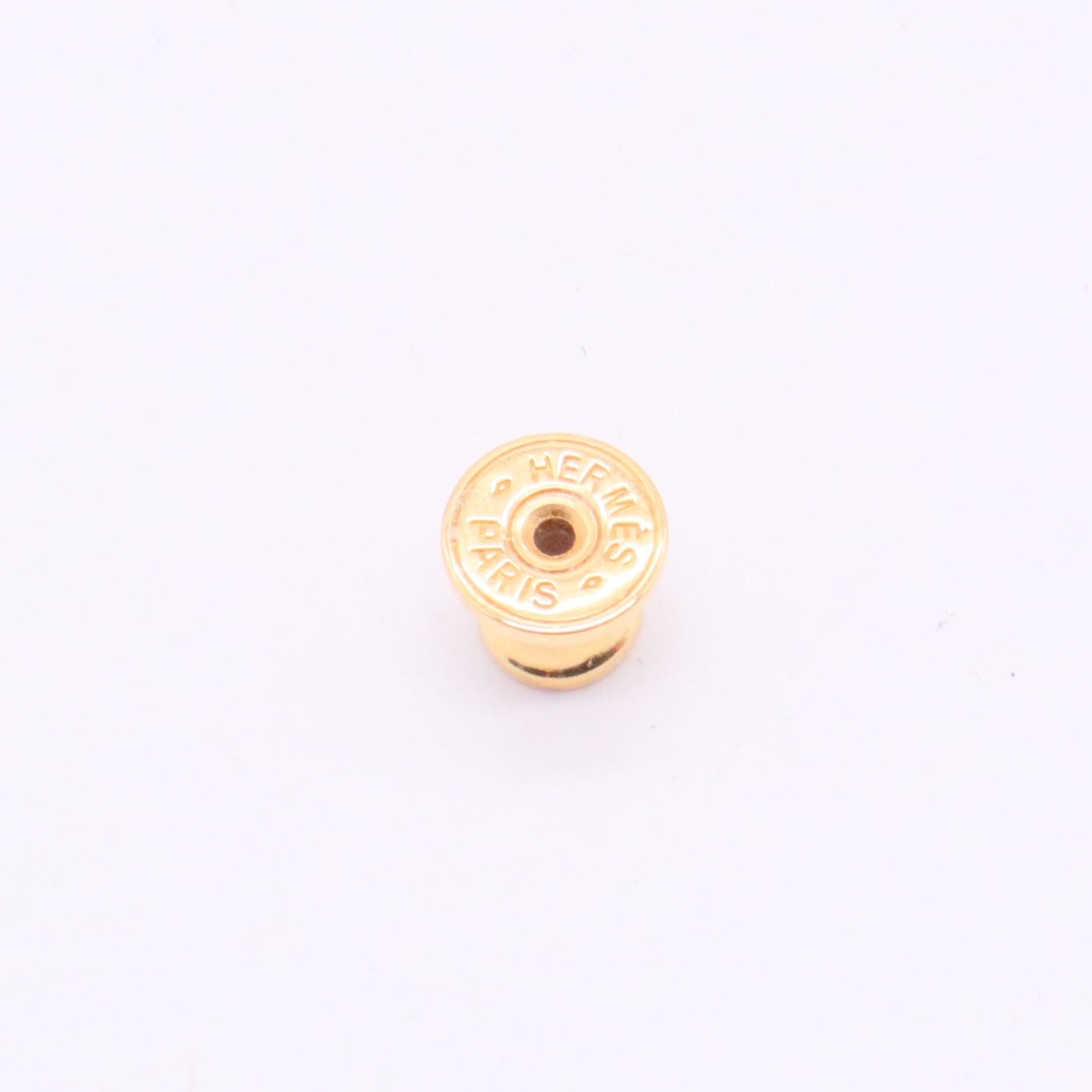 Gold Lacquered Pop H Earrings Orange