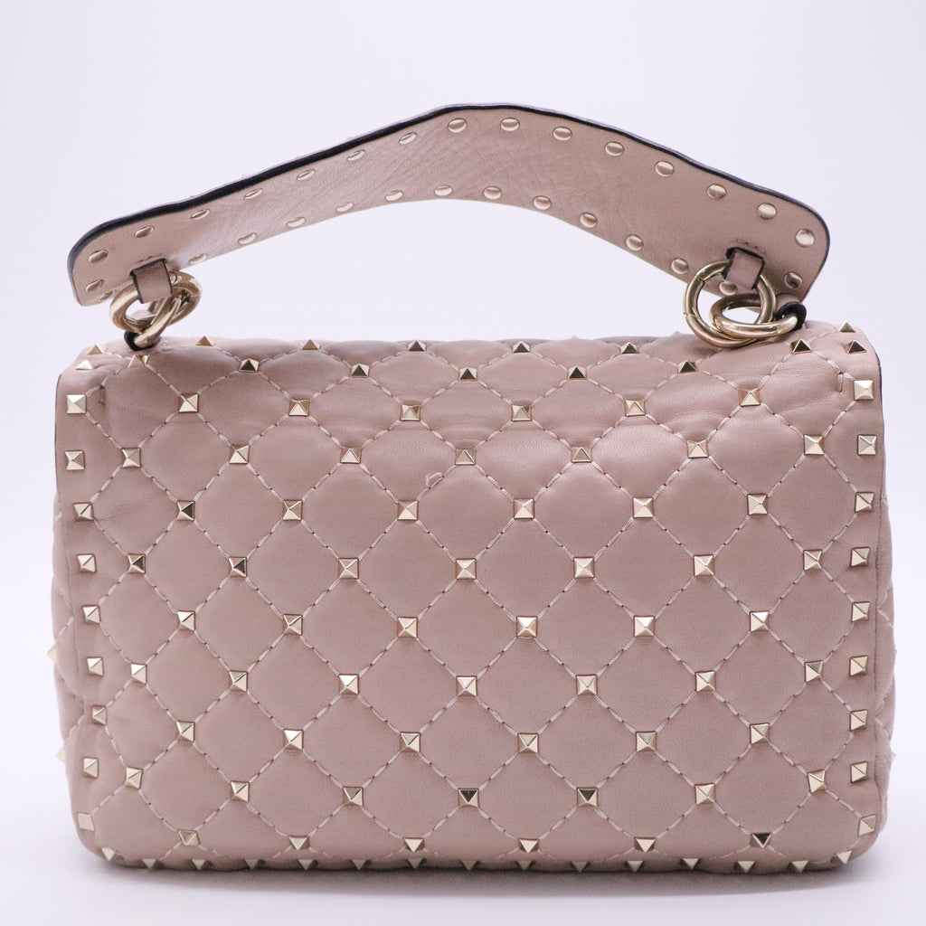 Lambskin Medium Rockstud Spike Shoulder Bag Gisel