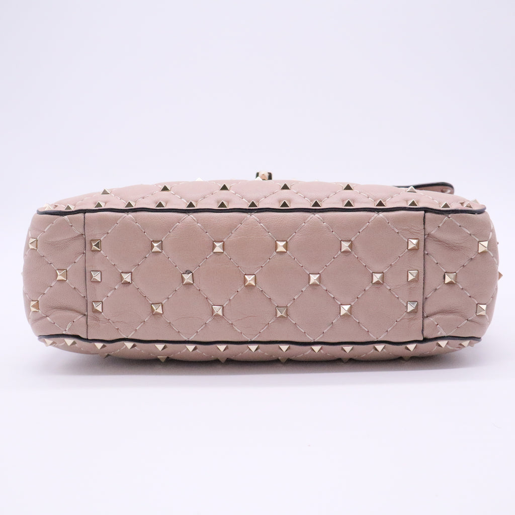 Lambskin Medium Rockstud Spike Shoulder Bag Gisel