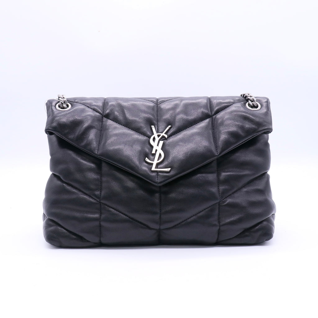 Loulou Puffer Shoulder Bag Quilted Leather Medium Twins LDJ3669