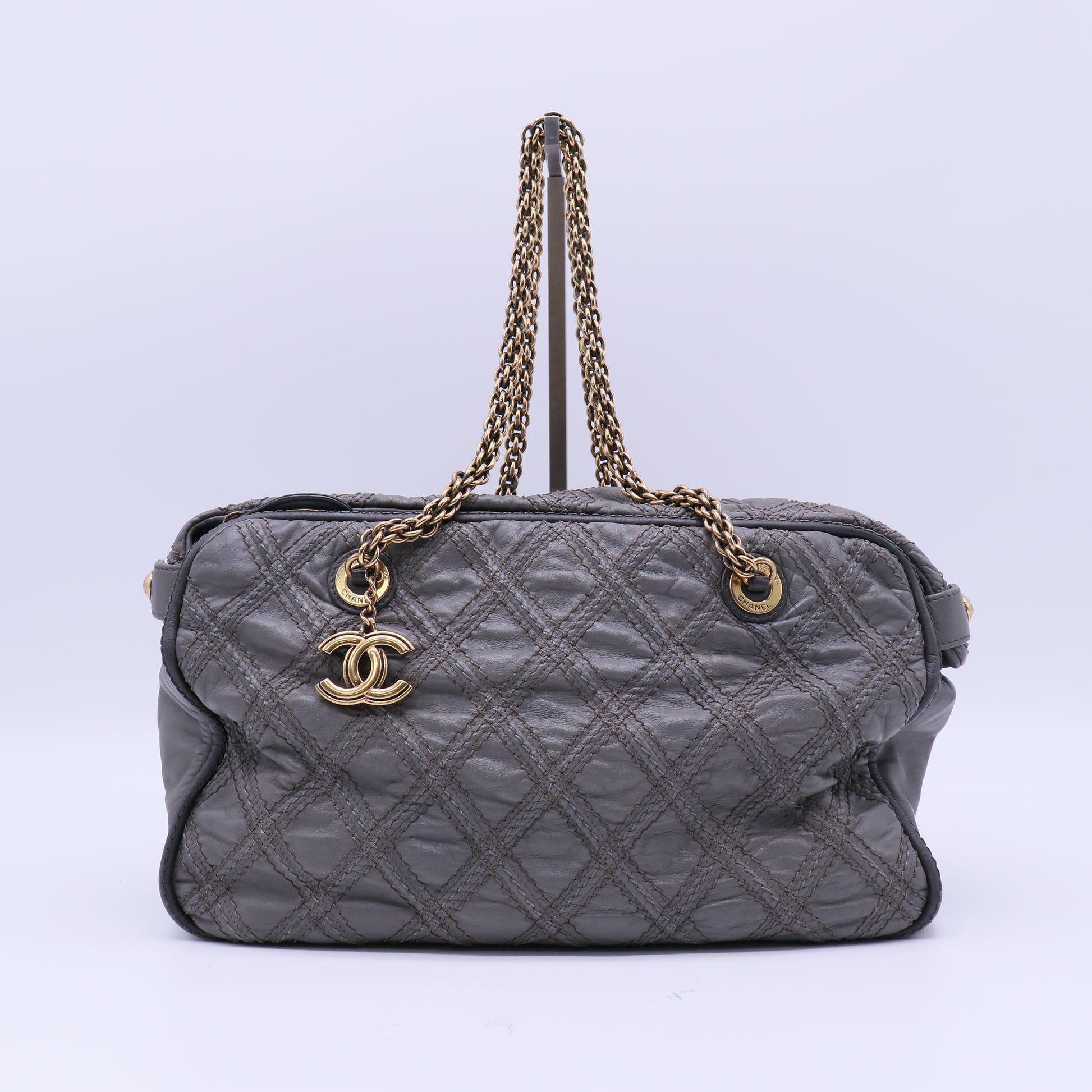 Chanel Quilted Calfskin Stitch Triptych Tote Bag B20366