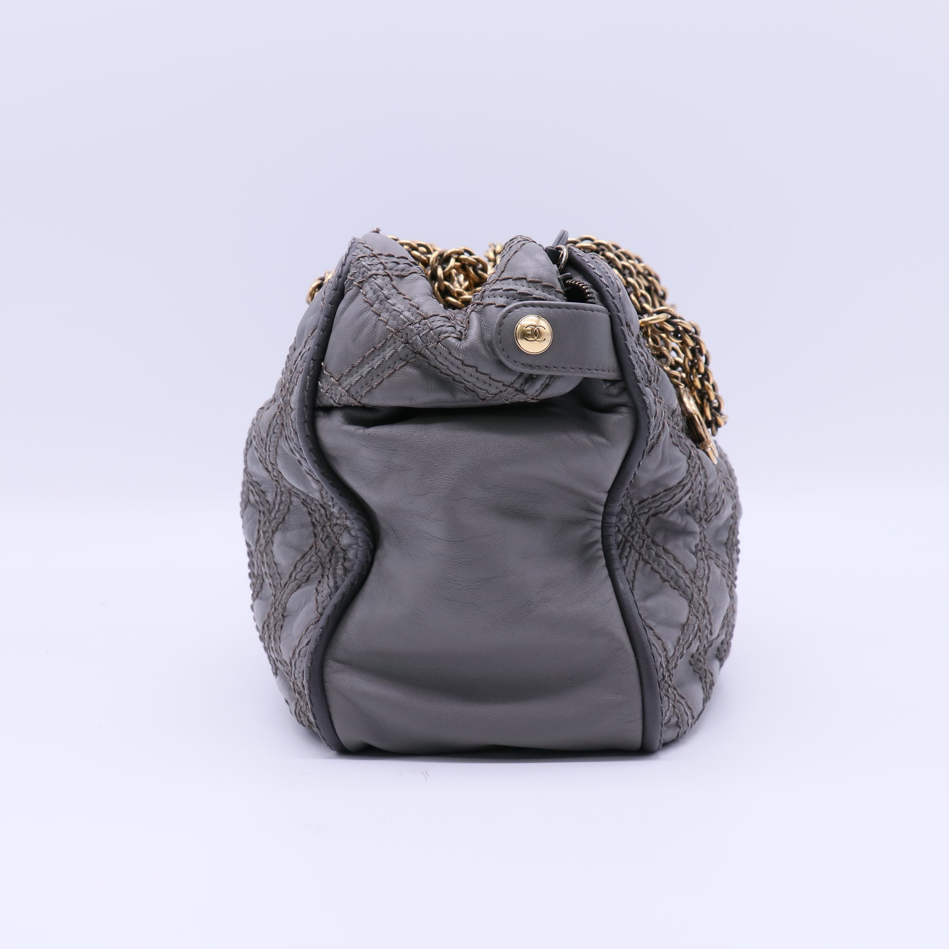 Chanel Quilted Calfskin Stitch Triptych Tote Bag B20366
