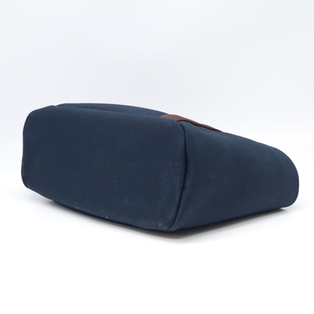 Hermes Toile Sac De Pansage Groom Bleu Navy Feu twins LDJ4327