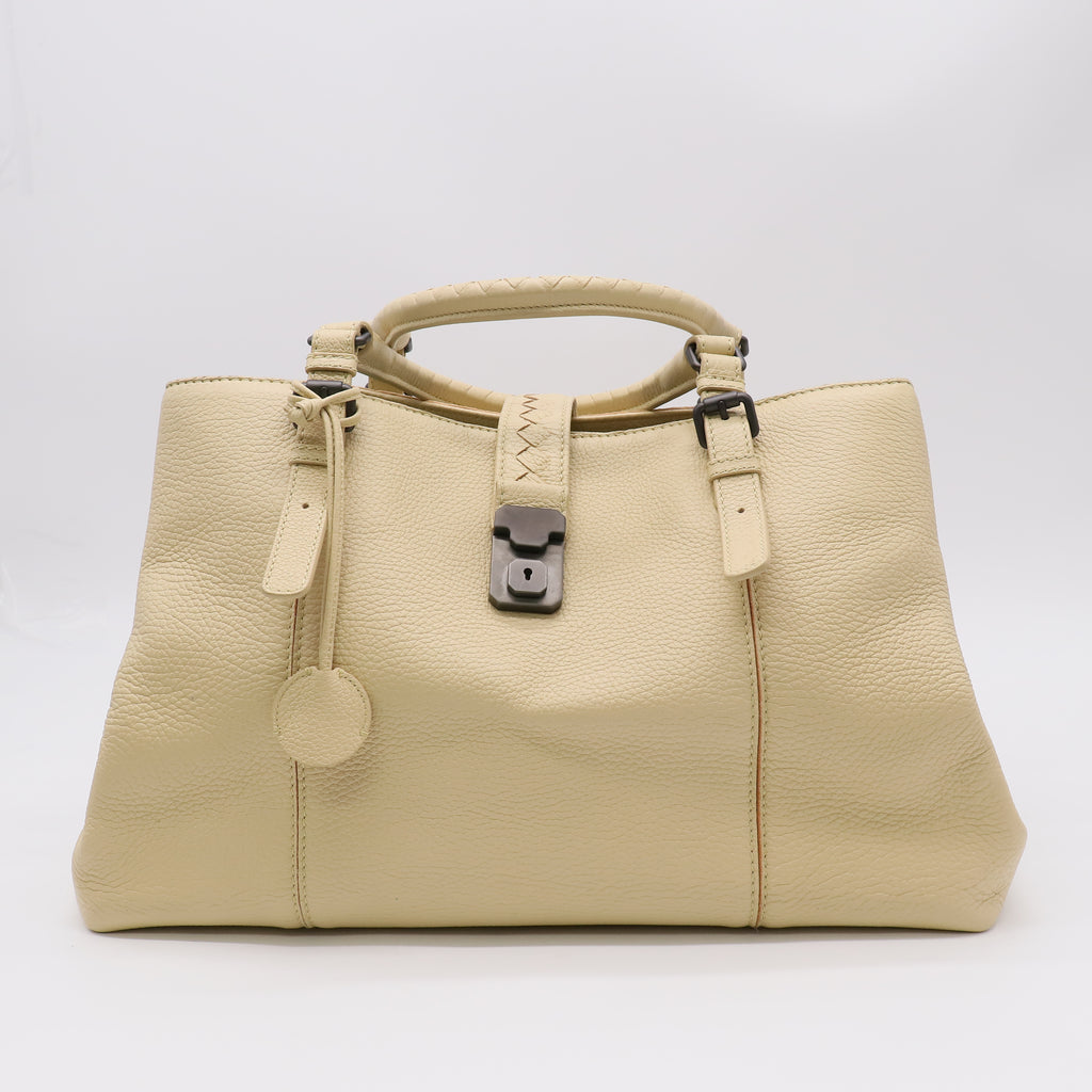 Bottega Veneta Cervo Medium Roma Tote Light Yellow twins B23440