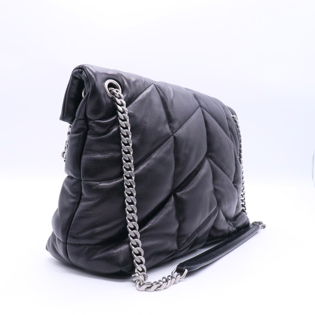 Loulou Puffer Shoulder Bag Quilted Leather Medium Twins LDJ3669