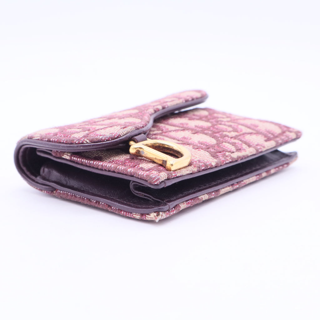 Dior 2020 Saddle Card Holder Compact Wallet W20351