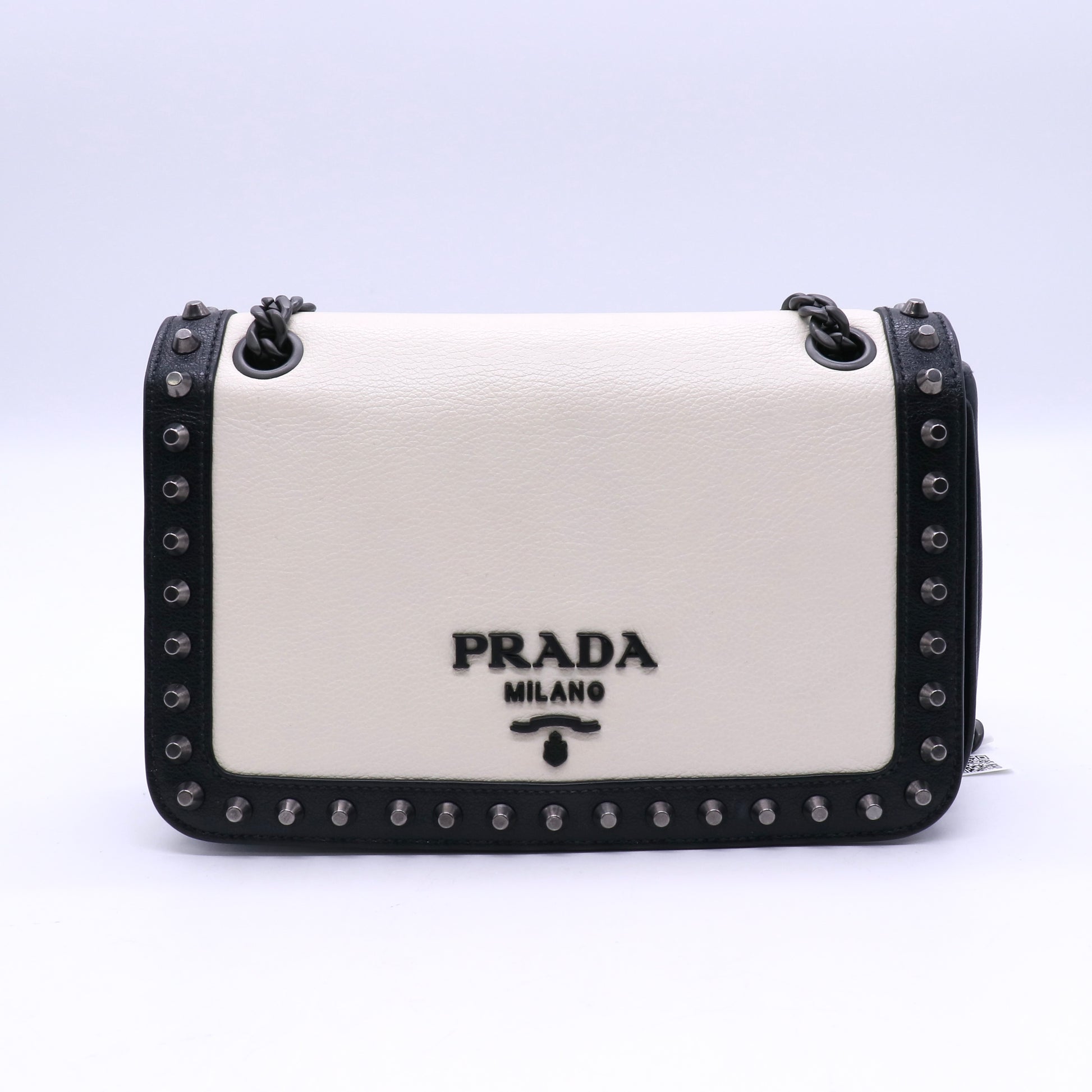 Chain Flap Bag Studded Glace Calf Small Twins LDJ3672