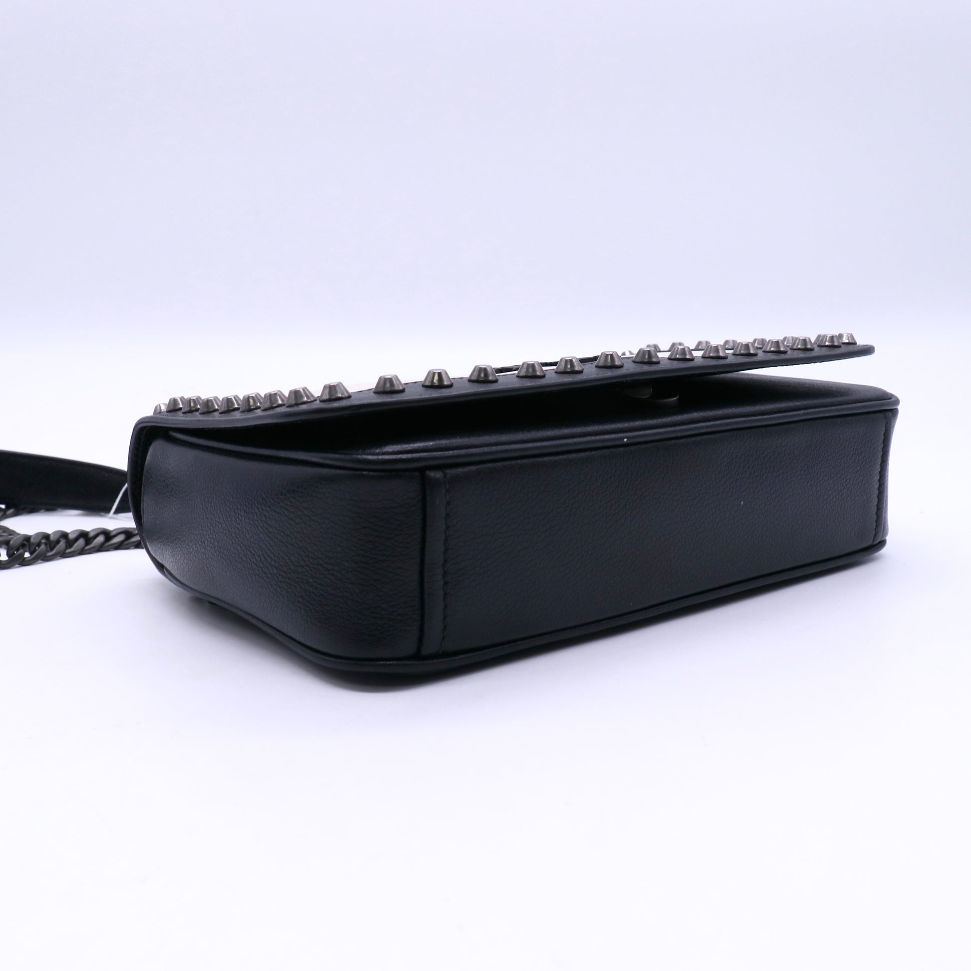 Chain Flap Bag Studded Glace Calf Small Twins LDJ3672