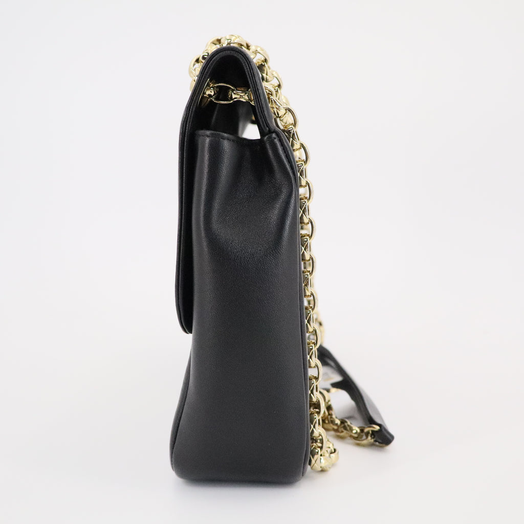 Lambskin Quilted Large Chic With Me Flap Black