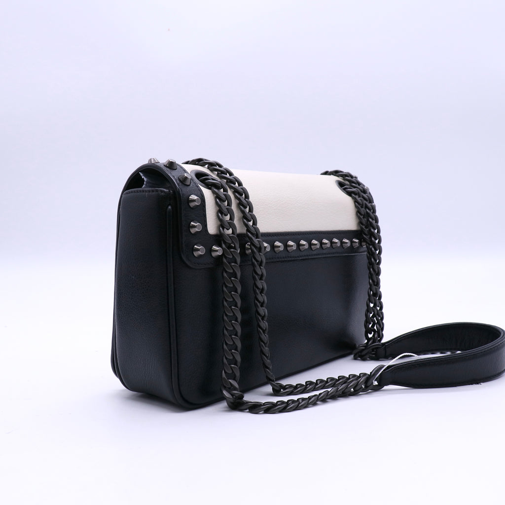 Chain Flap Bag Studded Glace Calf Small Twins LDJ3672