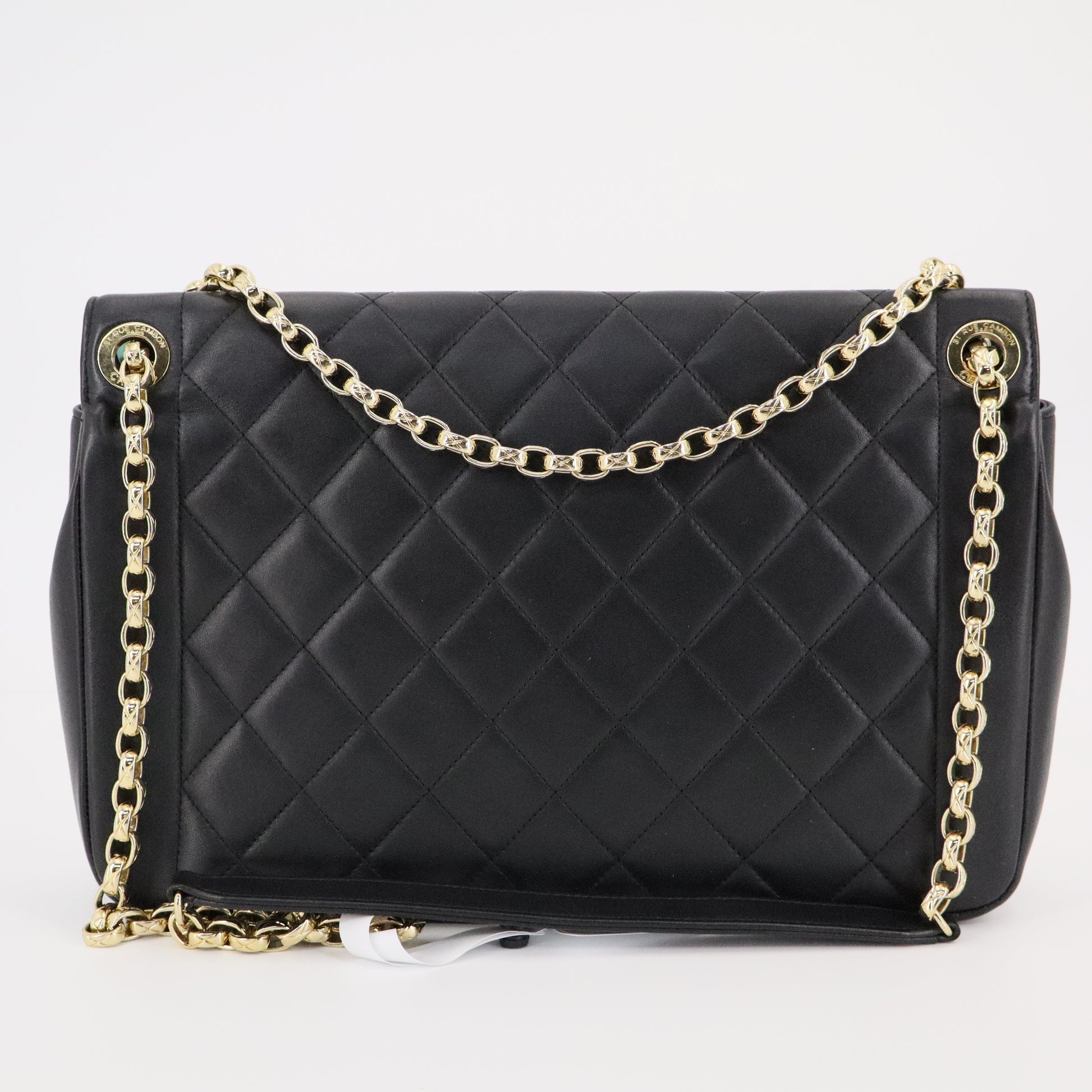 Lambskin Quilted Large Chic With Me Flap Black