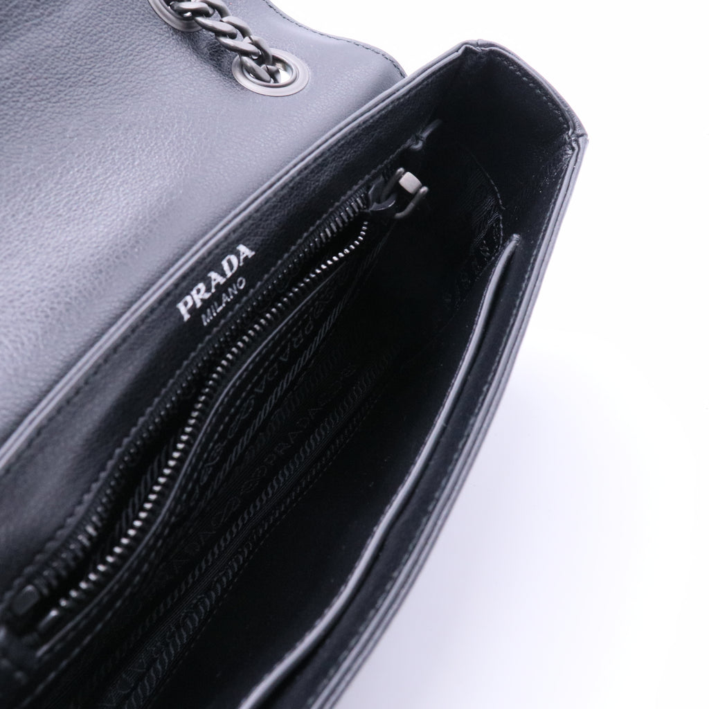 Chain Flap Bag Studded Glace Calf Small Twins LDJ3672