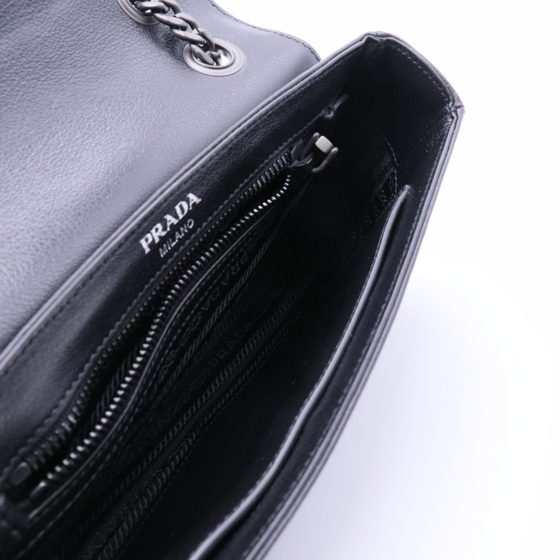 Chain Flap Bag Studded Glace Calf Small Twins LDJ3672