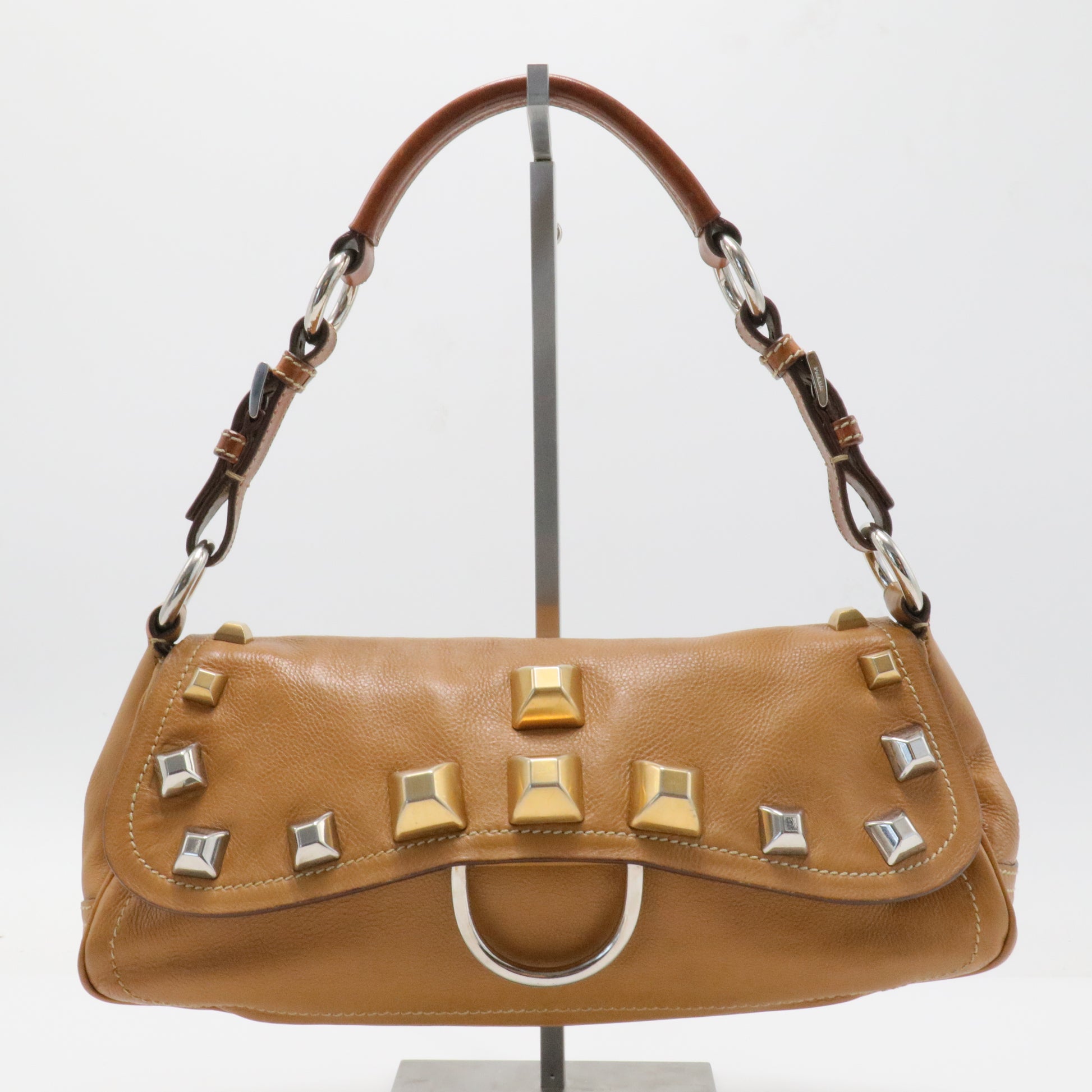 Calf Borchie Shoulder Bag