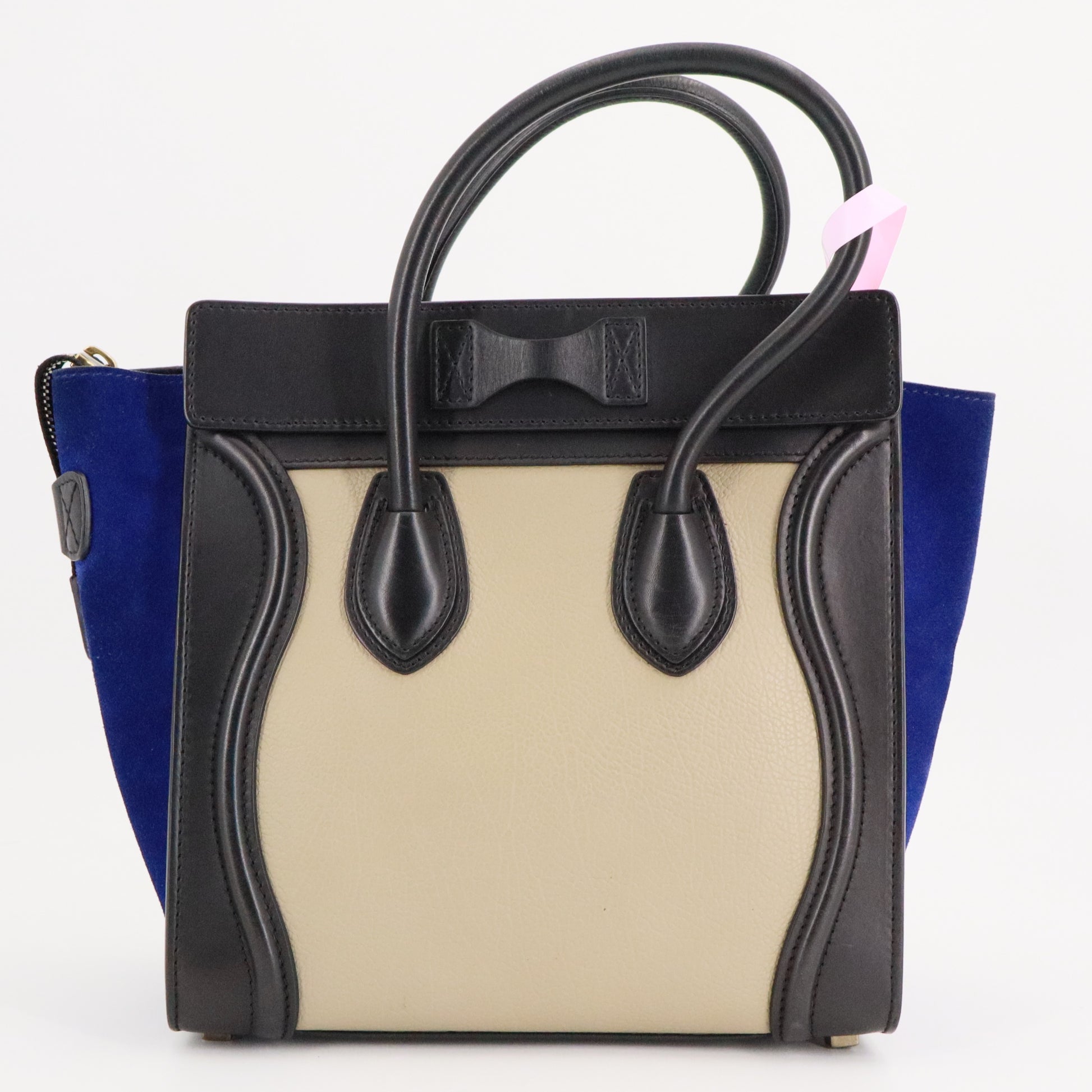 Elephant Calfskin Suede Micro Tri-Color Luggage twins