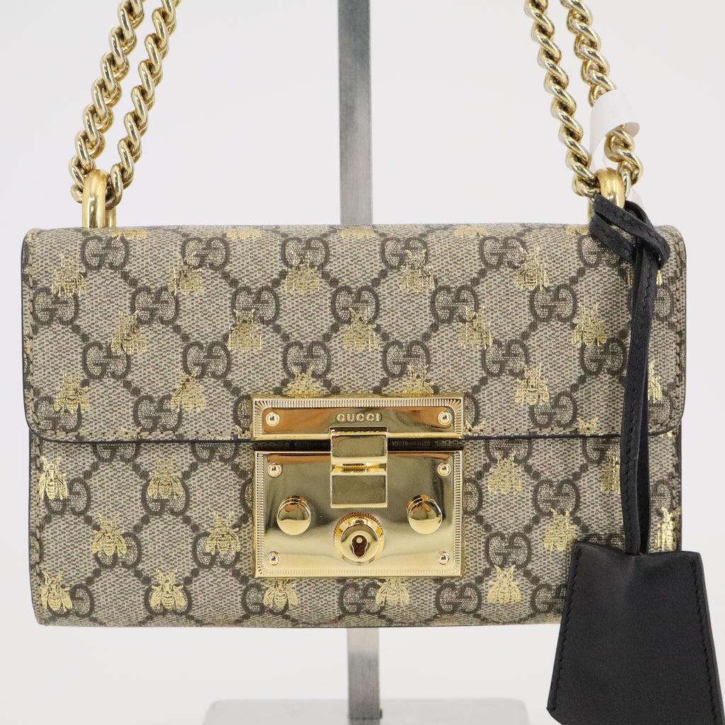 Padlock Shoulder Bag Printed GG Coated Canvas Small