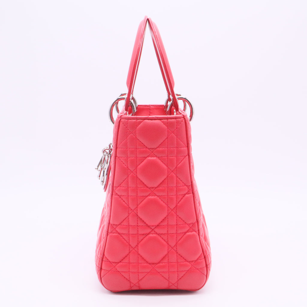 Lady Dior Bag Cannage Quilt Lambskin Medium
