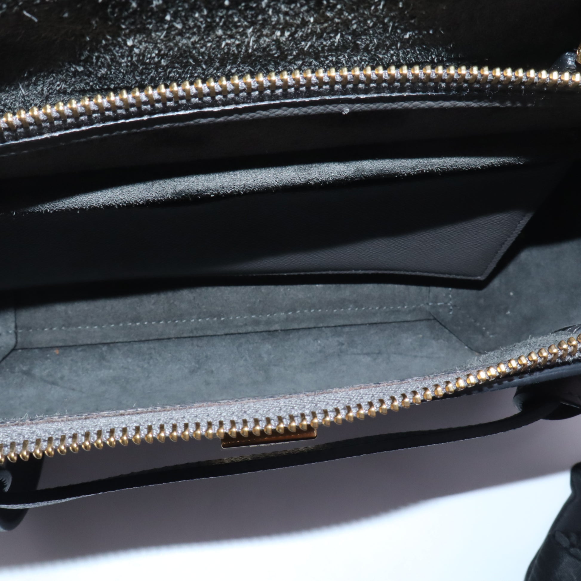 Celine Belt Mini 24cm Grey Grained Leather Handbag With Strap twins LDZ427