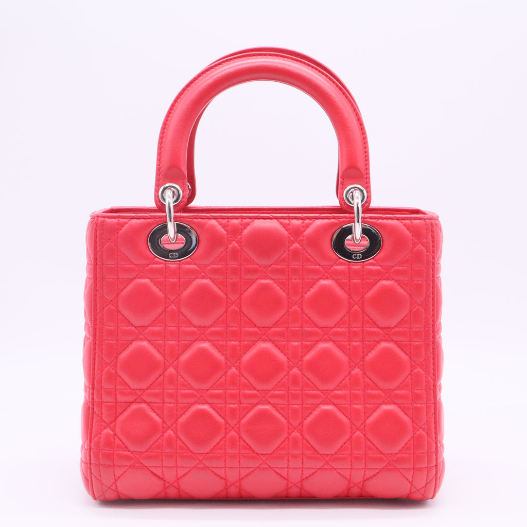Lady Dior Bag Cannage Quilt Lambskin Medium
