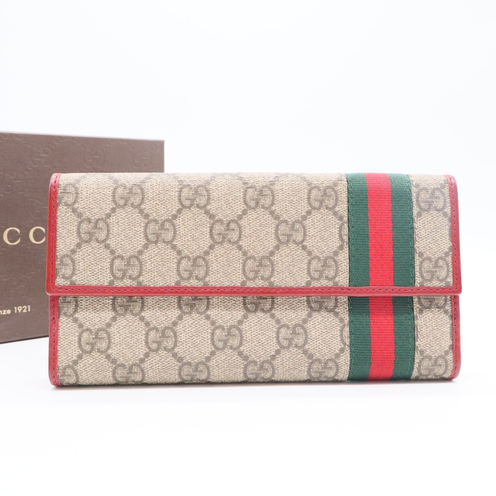 Cartera continental Ophidia GG Supreme Beige